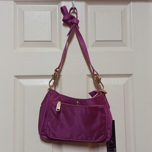 JPK Paris 75 Fuchsia Shoulder Bag Gold Accent NWT